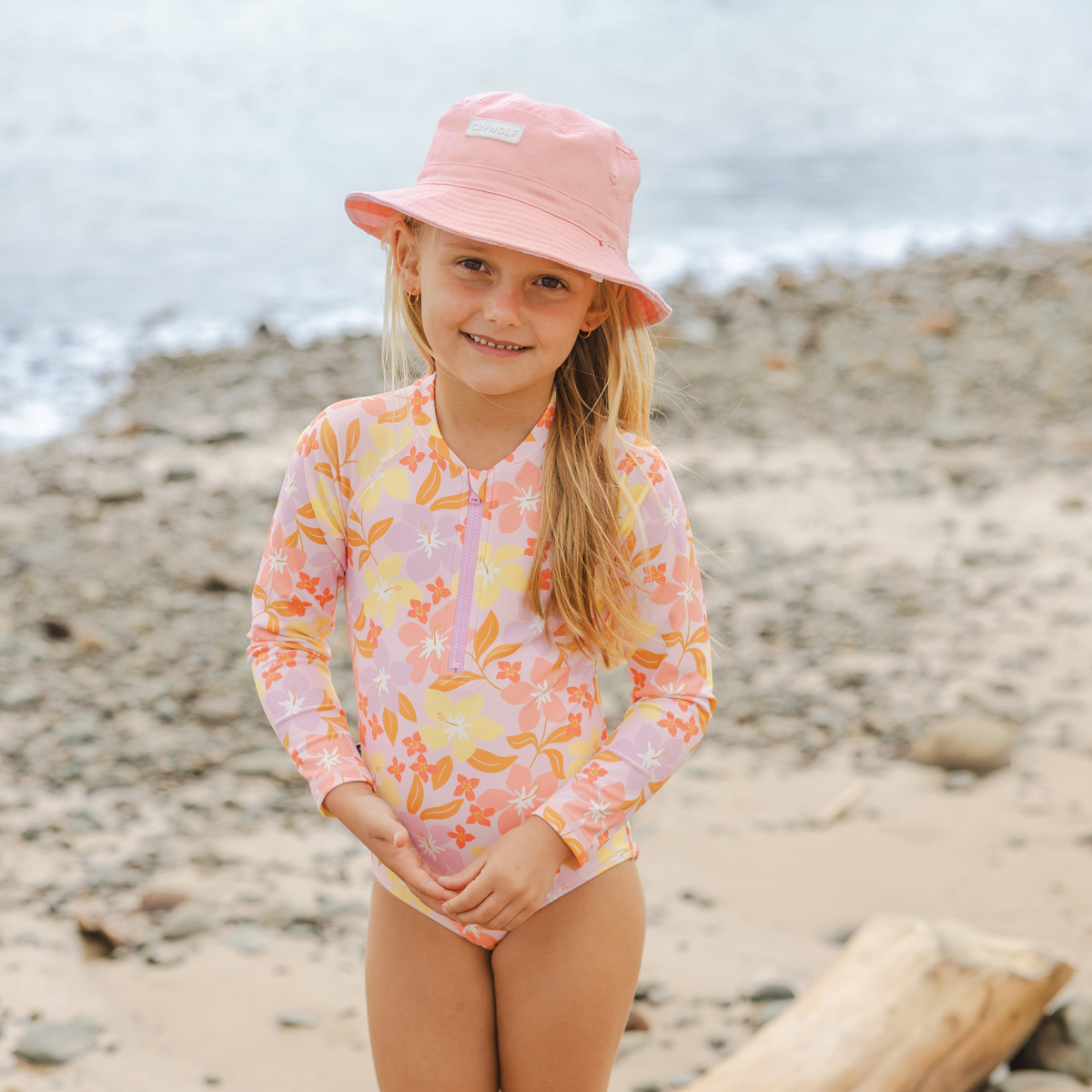 Long Sleeve Swimsuit || Hibiscus Daza