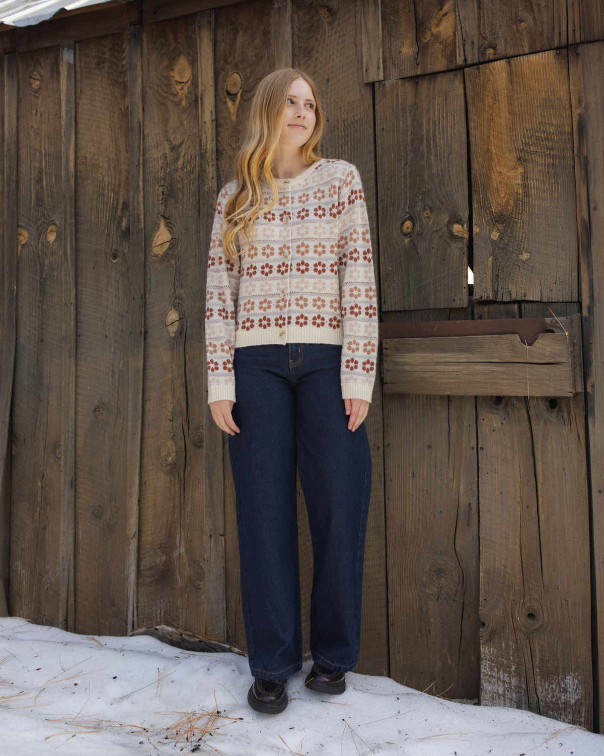 Teen Cheyenne Cardigan || Flower Fair Isle