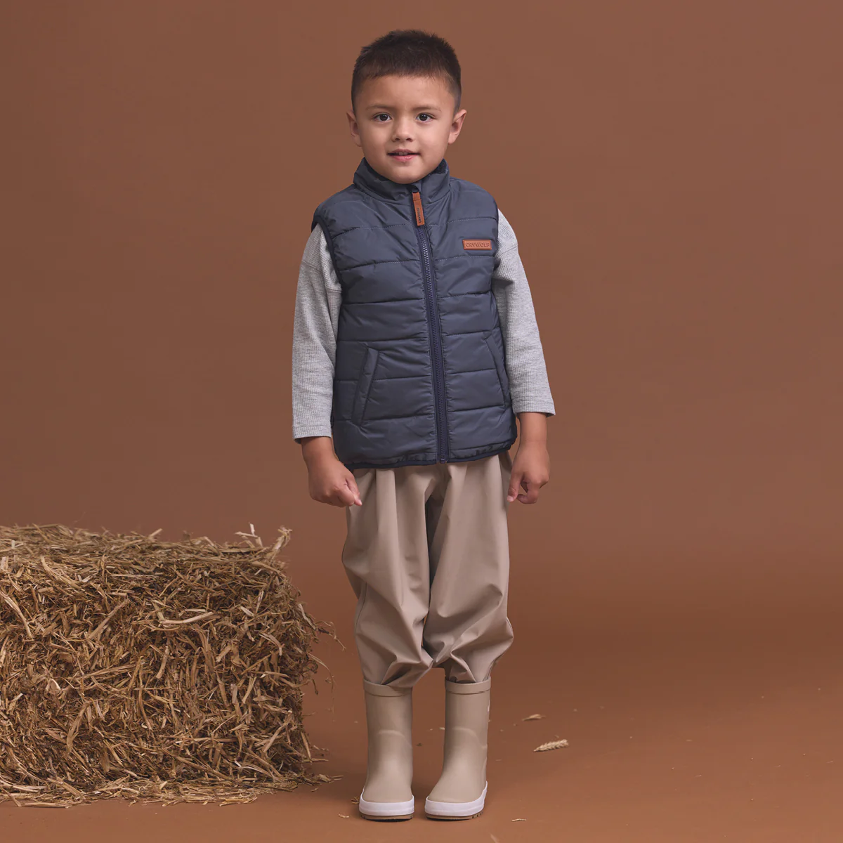Reversible Yeti Vest || Ash Colourblock