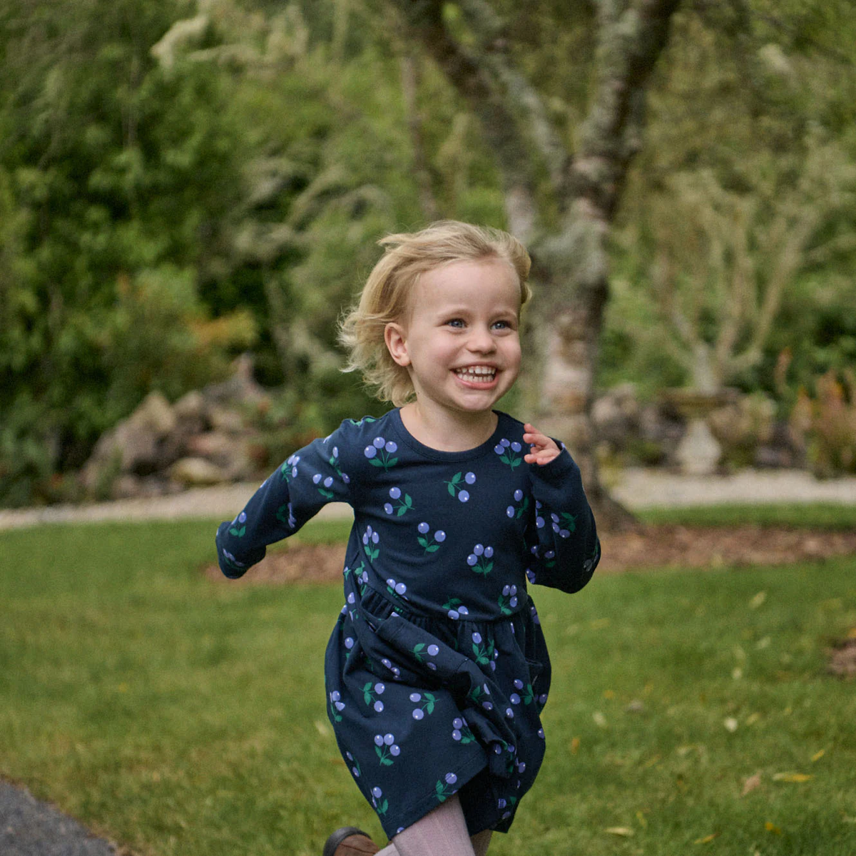 L/S Twirl Dress || WInter Berry Navy