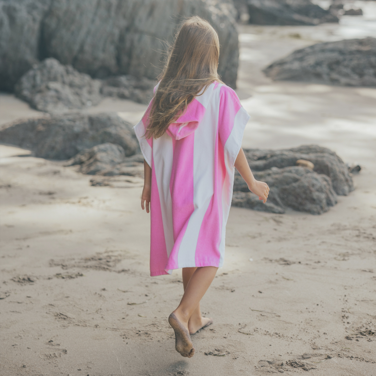 Hooded Towel || Candy Stripe