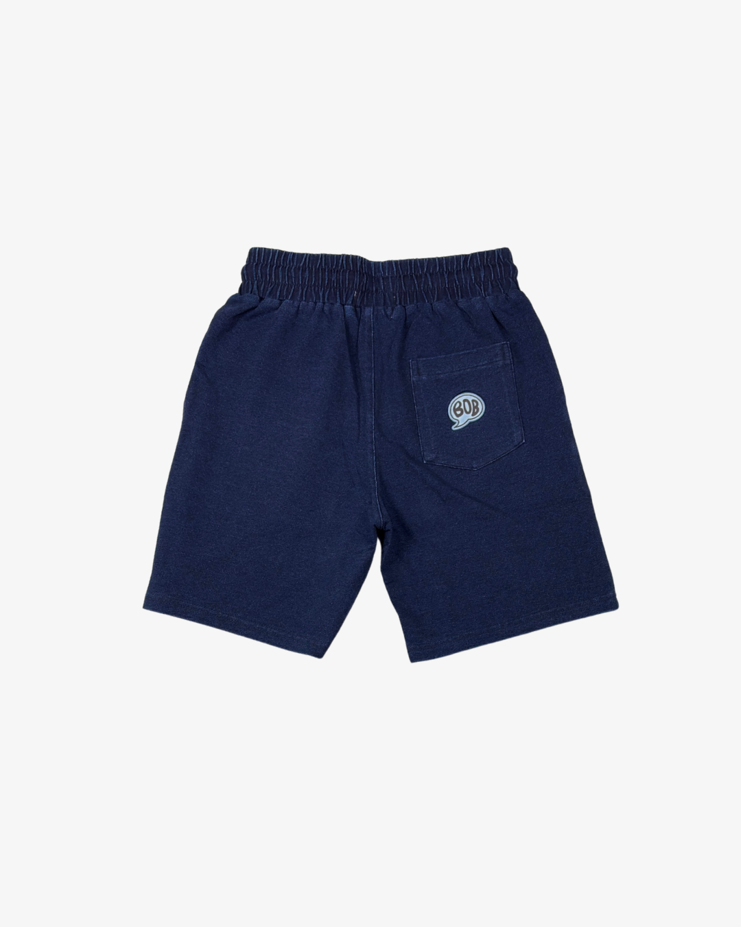 Navy Elastic Waist Shorts