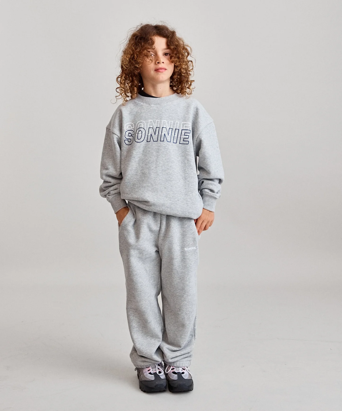 Double Vision Crewneck || Grey Marle