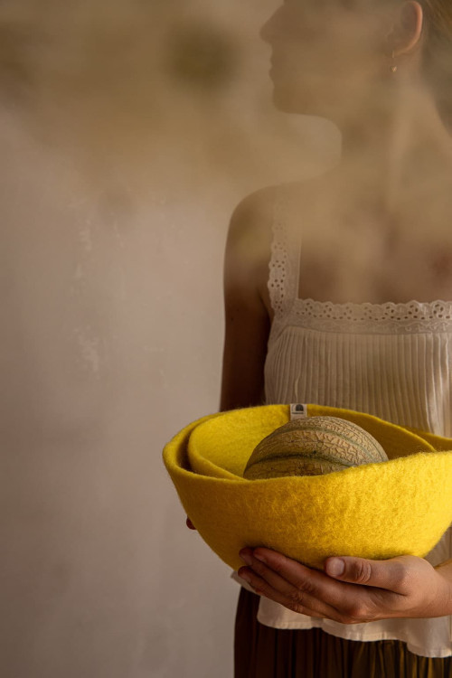 Felt Basket || Lemon