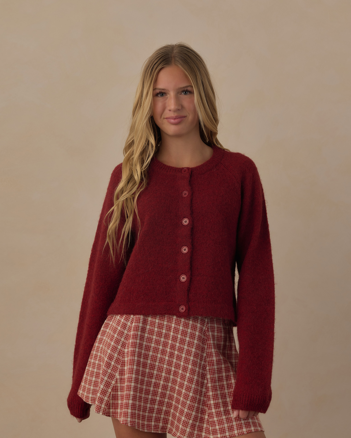 Teen Fuzzy Cardigan || Ruby