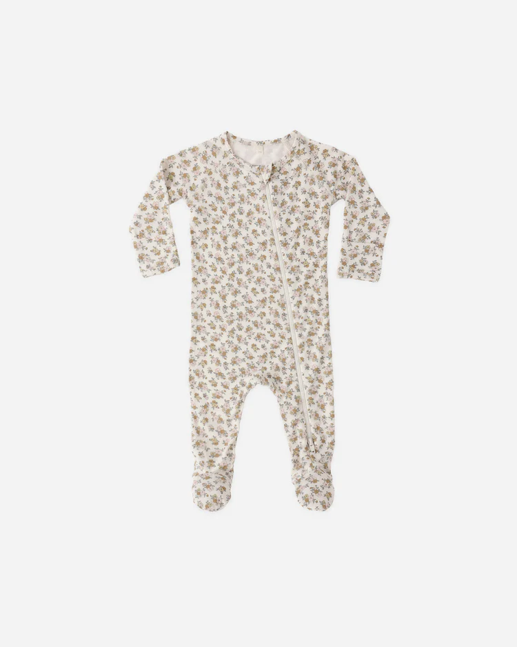 Bamboo Zip Footie || Wildflower