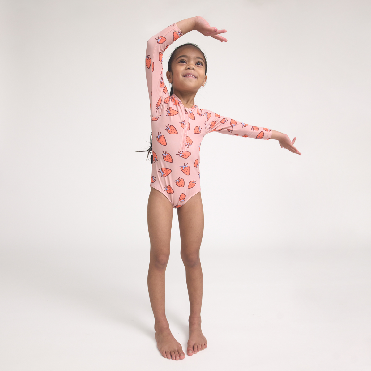 Long Sleeve Swimsuit || Strawberry Splash