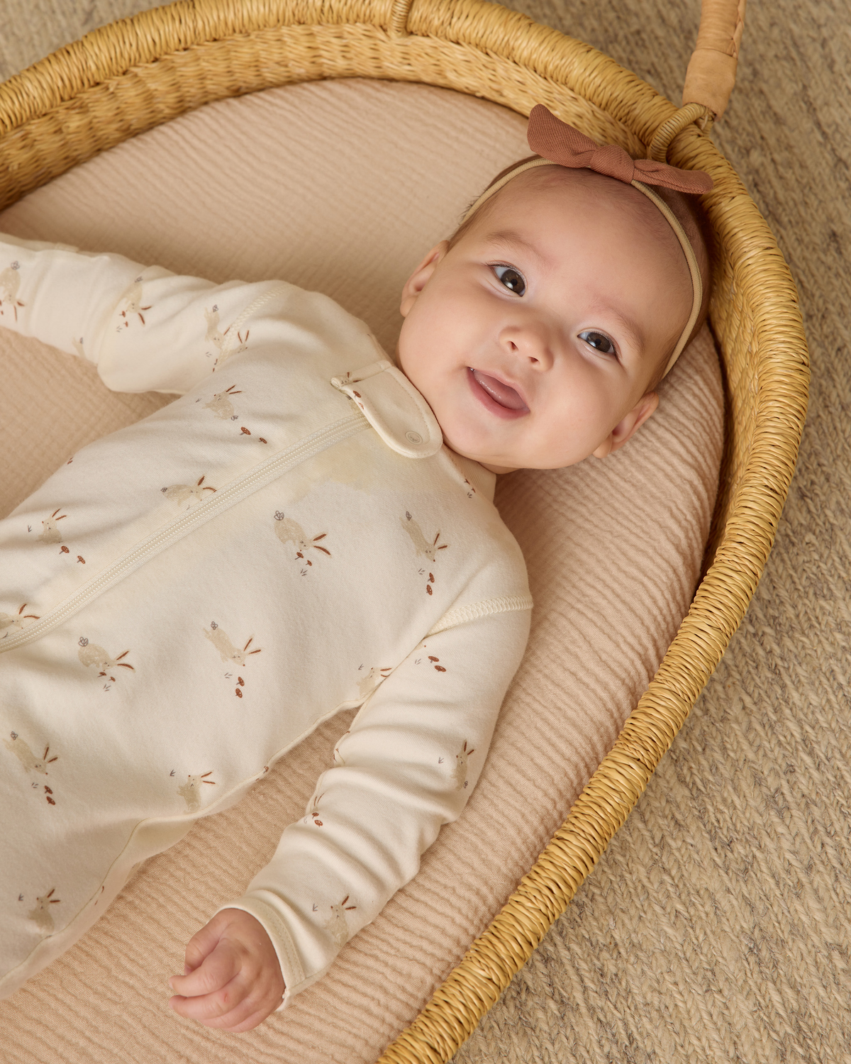 Zip Long Sleeve Sleeper || Bunnies