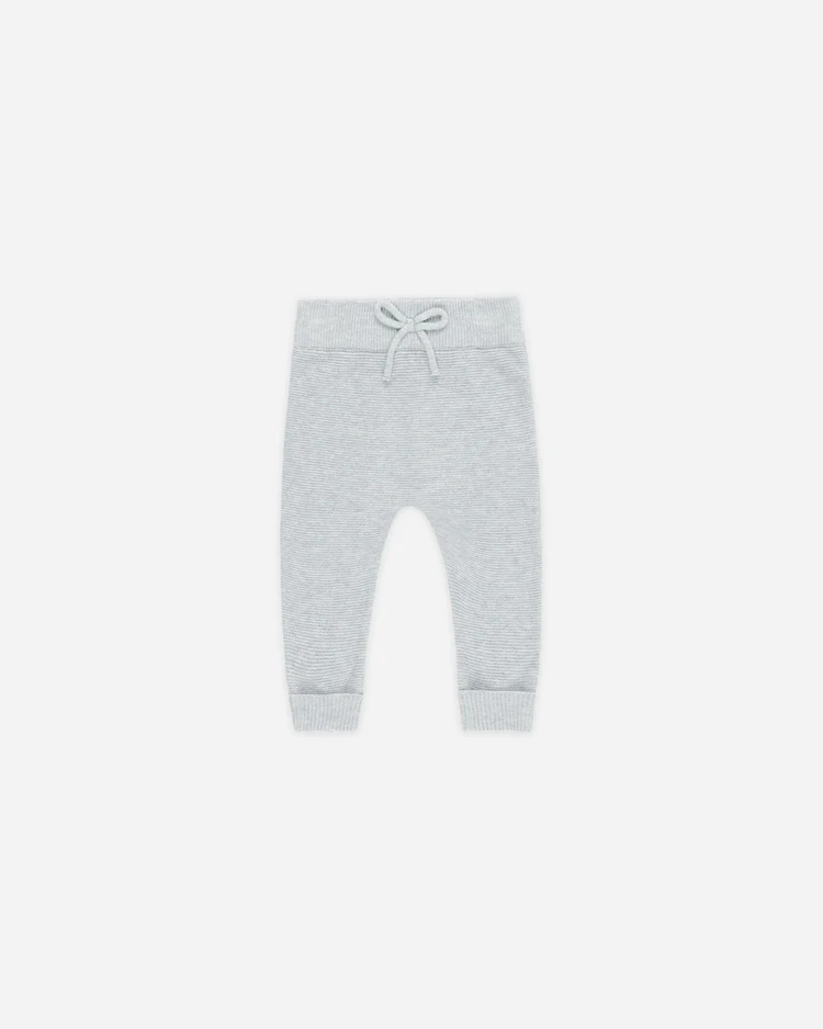 Knit Pant || Heathered Dusty Blue
