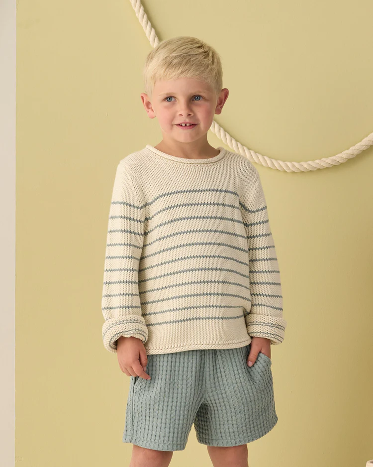 Jacques Sweater || Sea Green Stripe
