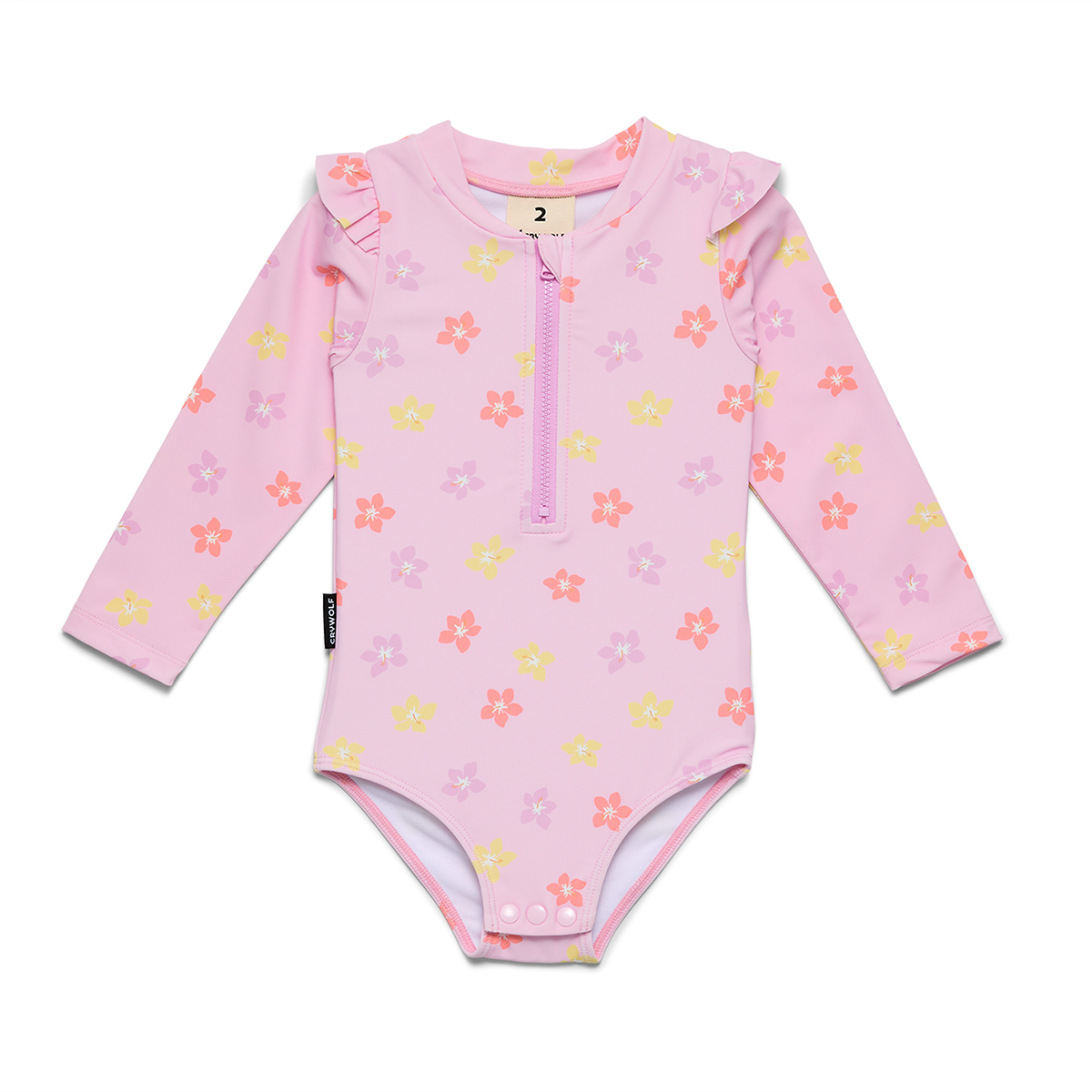 Baby Long Sleeve Swimsuit || Hibiscus Daze