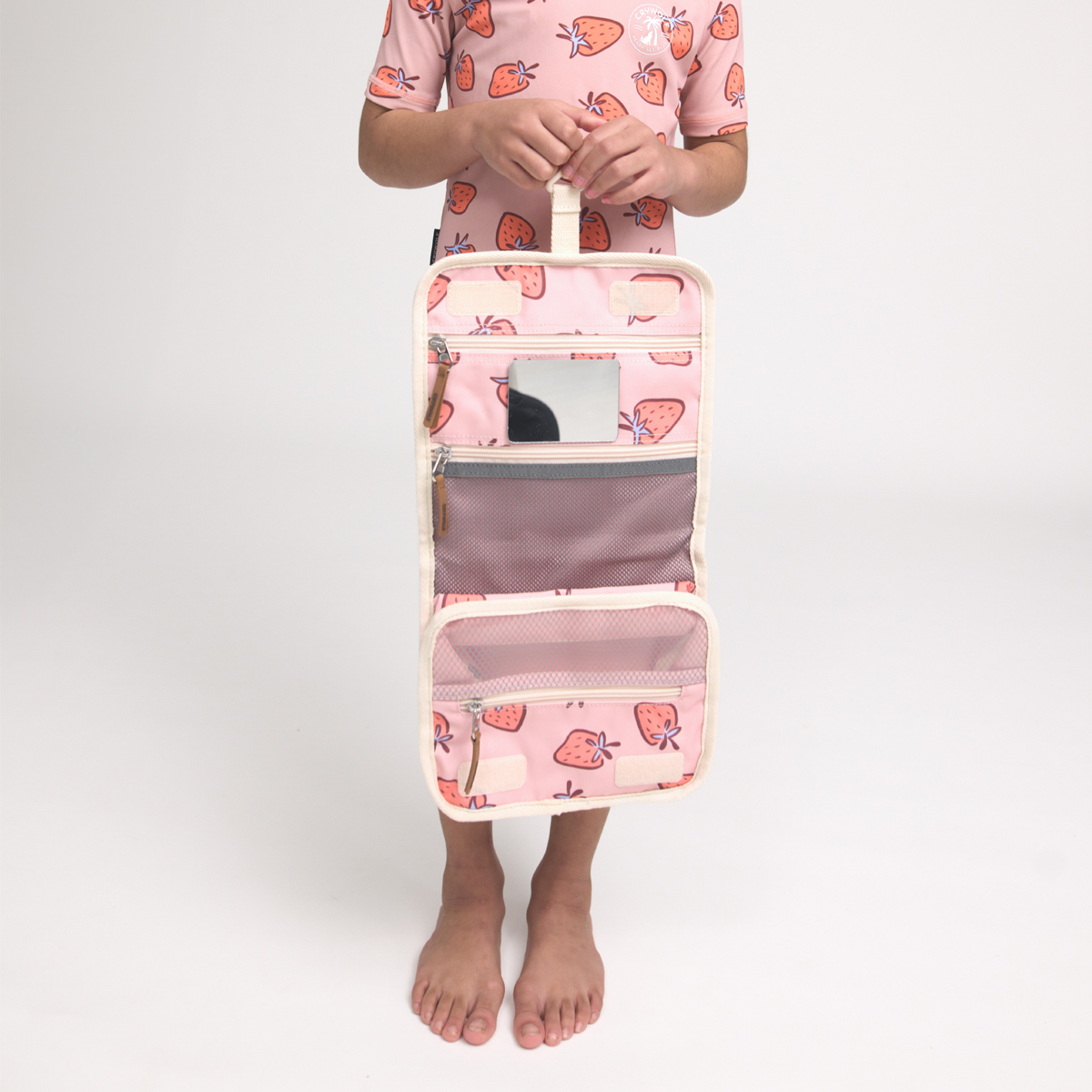Hanging Toiletry Bag || Strawberry Splash