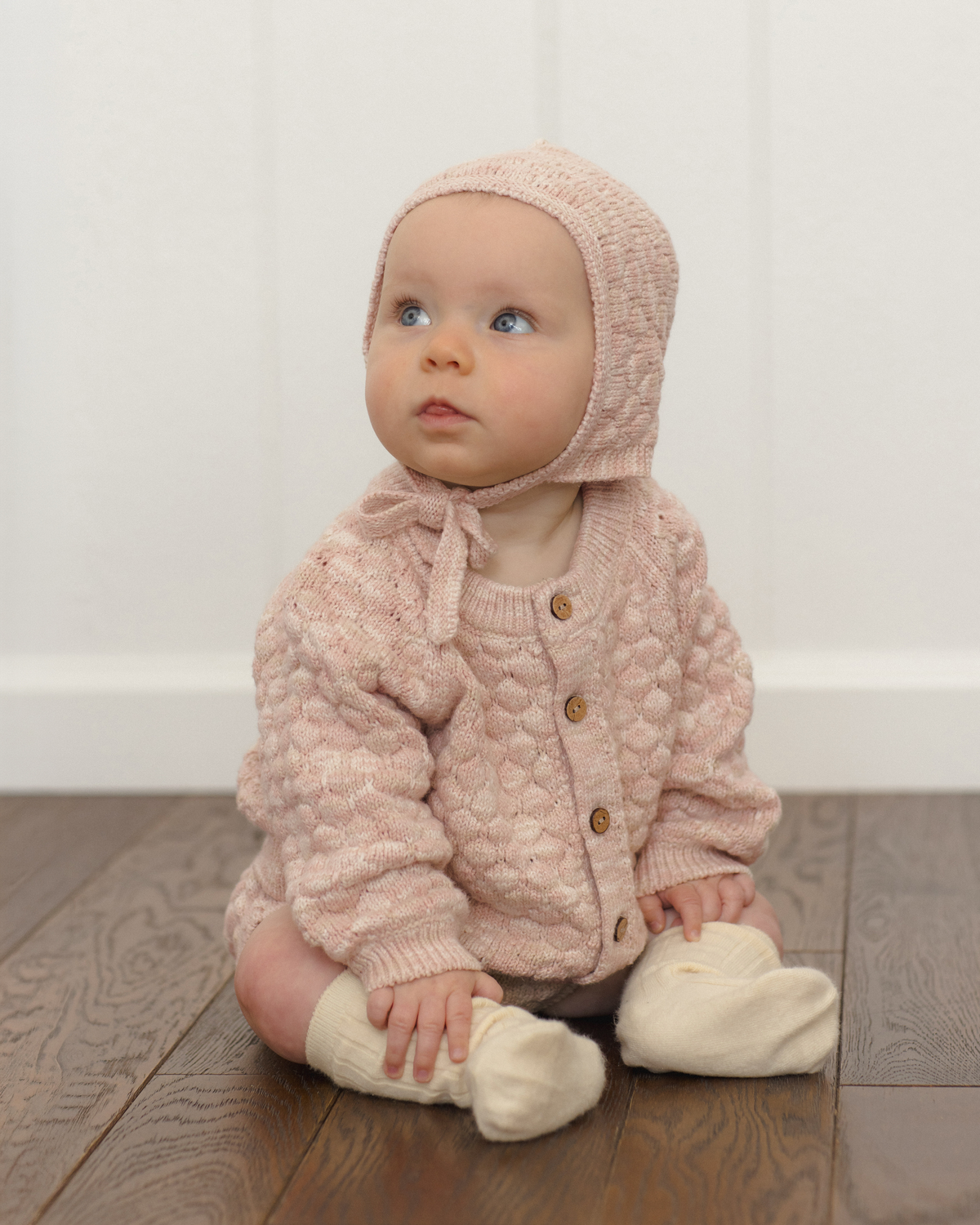 Knit Bonnet || Dusty Rose Speckle