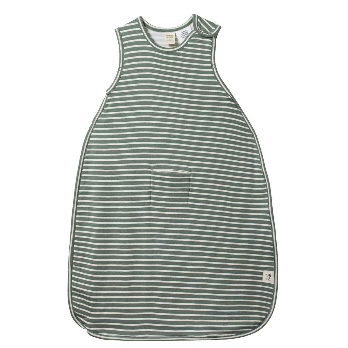 Organic Cotton & Merino Sleeping Bag || Nettle Stripe