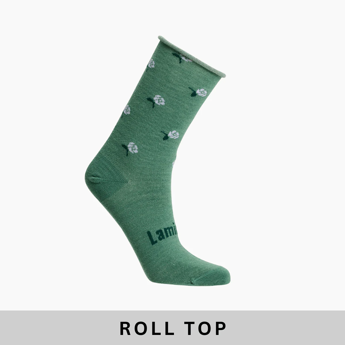 Womens Roll Top Crew Merino Sock || Heather