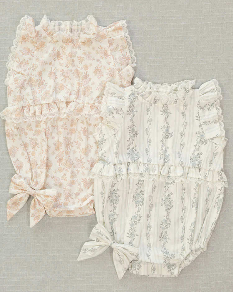 Alice Romper || French Floral Stripe