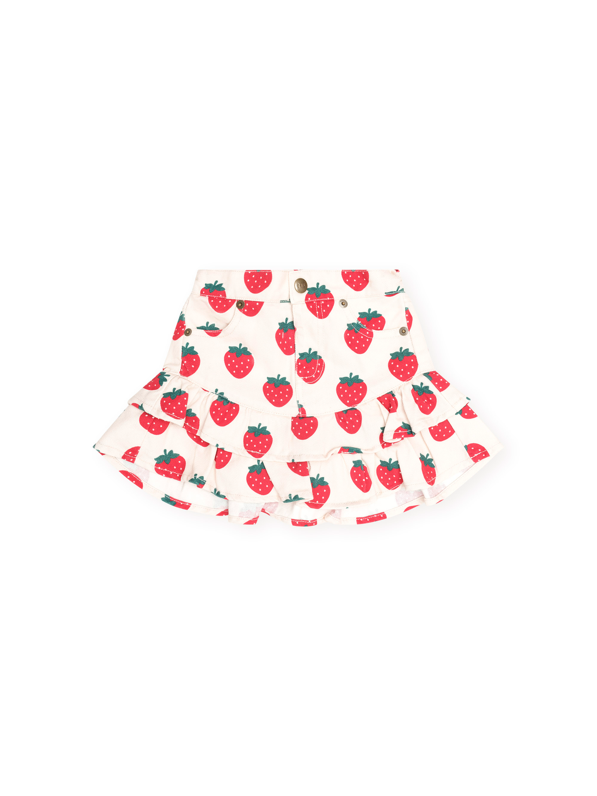 Strawberry Tiered Skirt || Multi