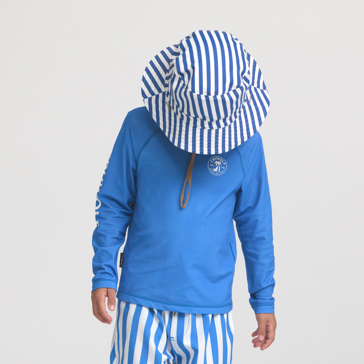 Reversible Bucket Hat || Deep Sea Stripe