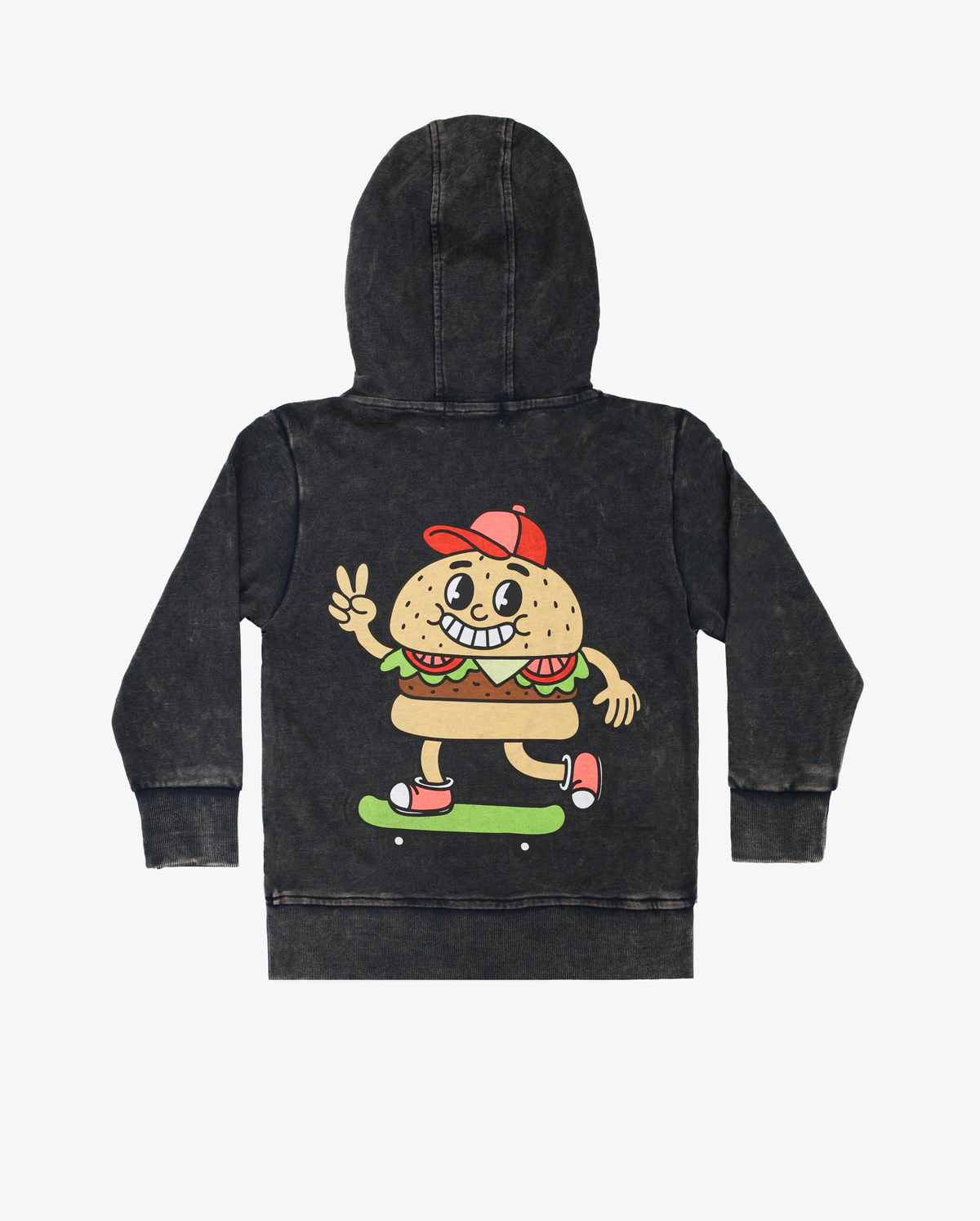 Navy Wash Burger Hoodie