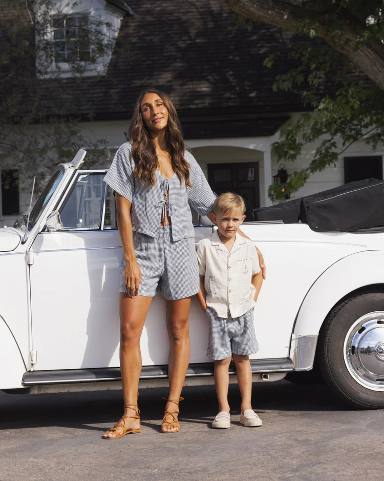 Womens Juniper Set || Marine Gingham