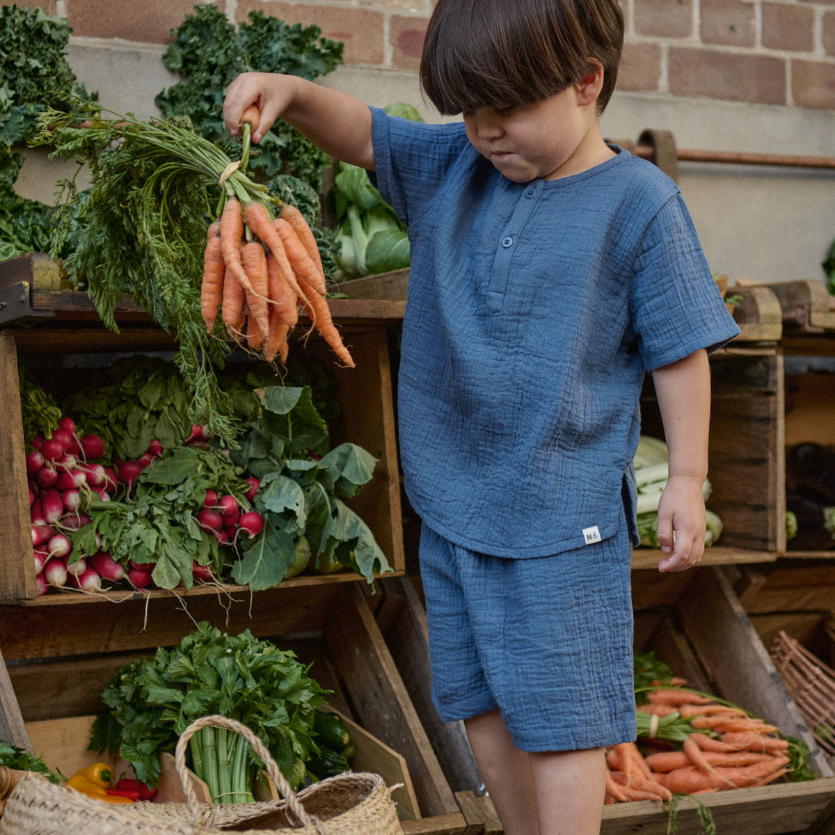 James Shorts Muslin || Vintage Indigo