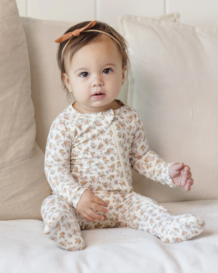 Bamboo Zip Footie || Wildflower