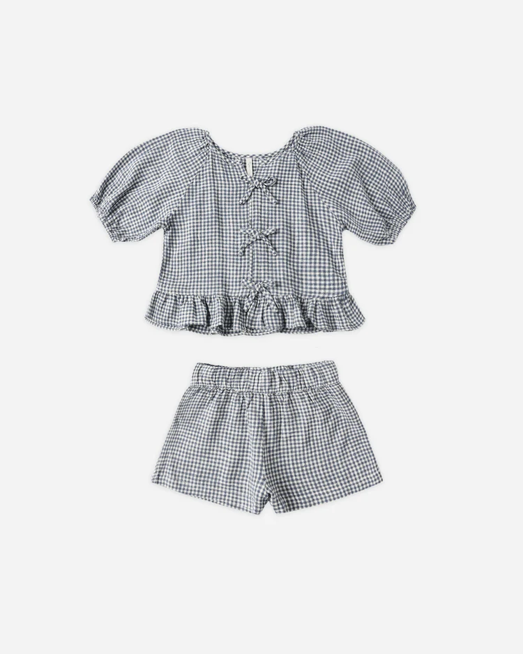 Juniper Set || Blue Marine Gingham