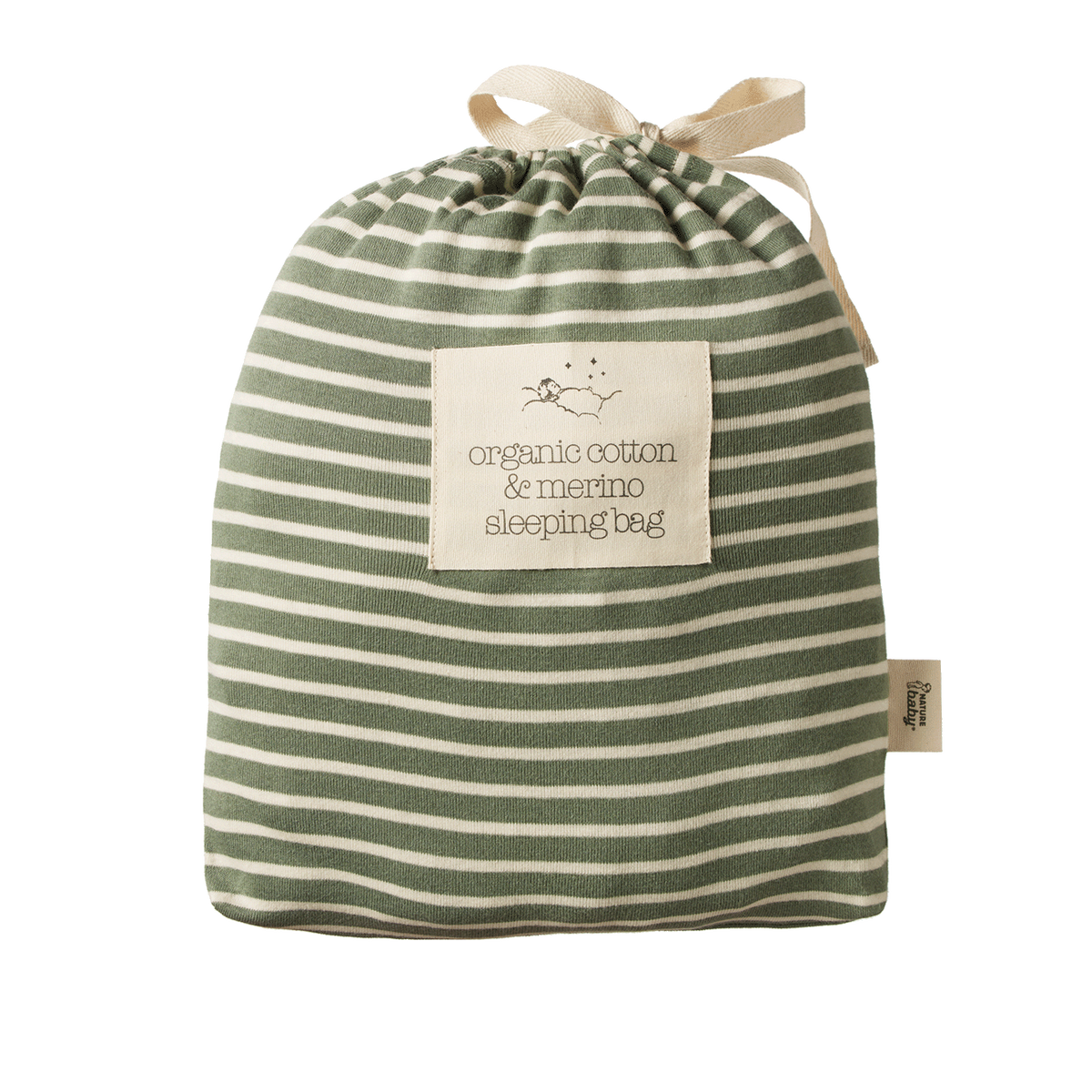 Organic Cotton & Merino Sleeping Bag || Nettle Stripe