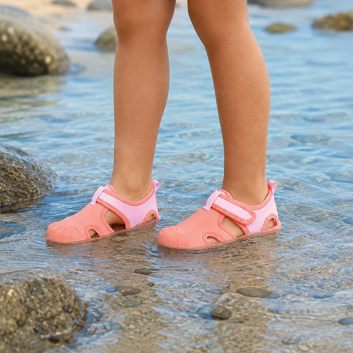 Aqua Sandal || Flamingo Pink