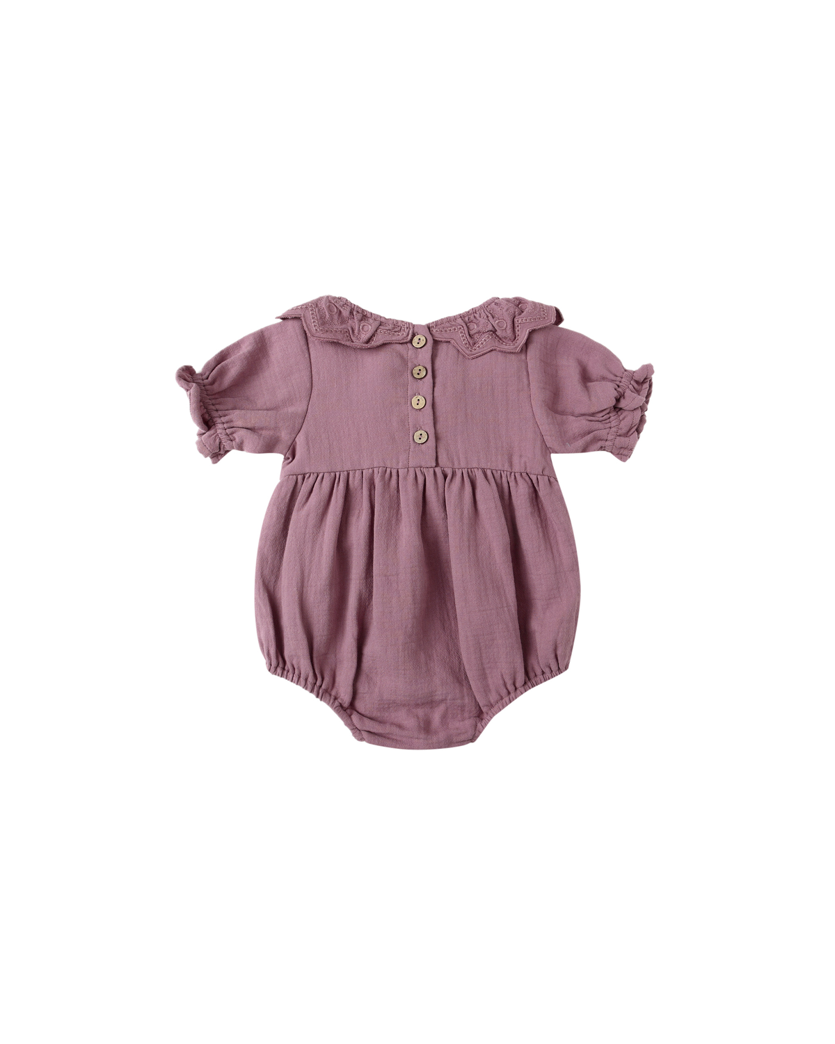 Collared Romper || Mulberry