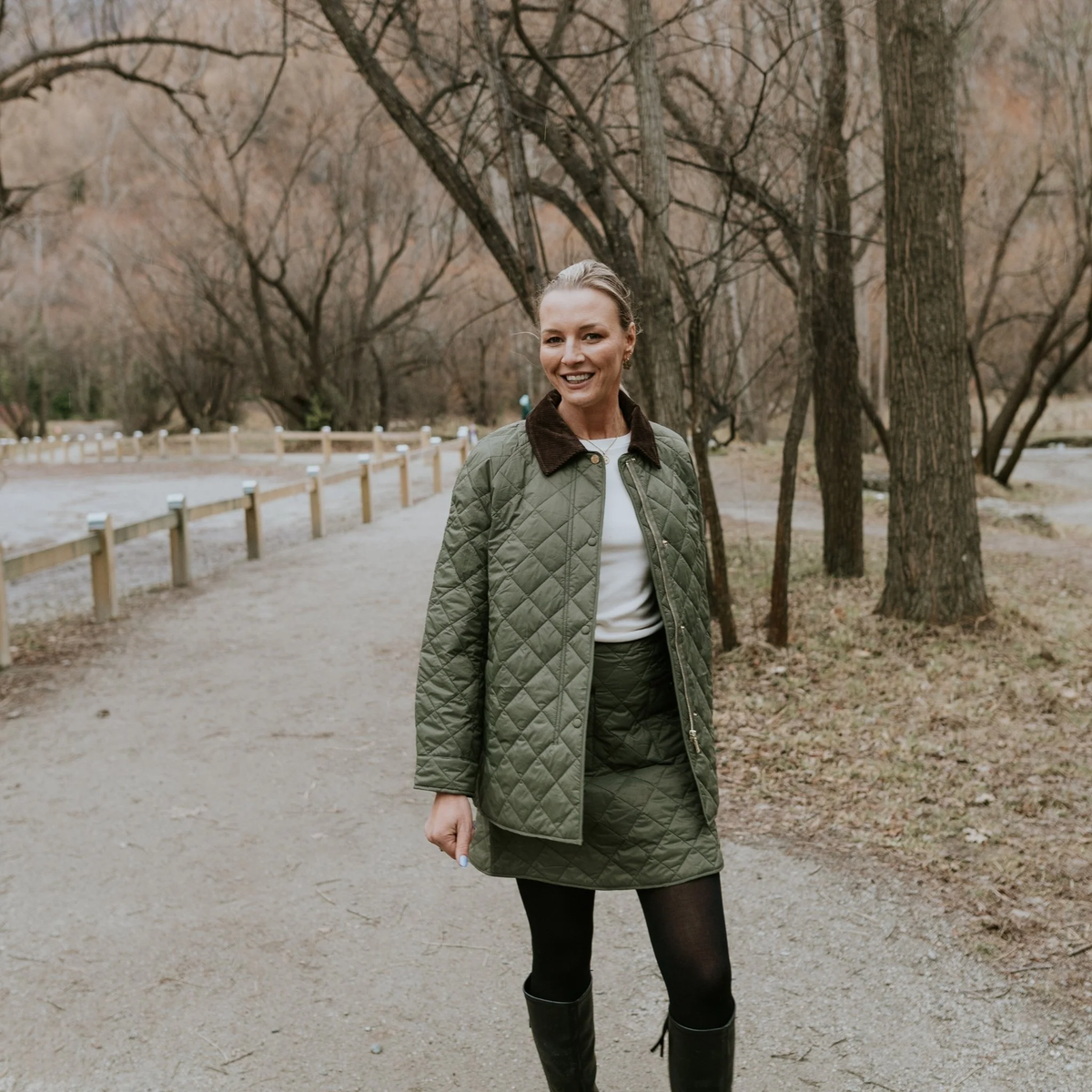 Daisy - Women's Quilted Jacket || Olive Green