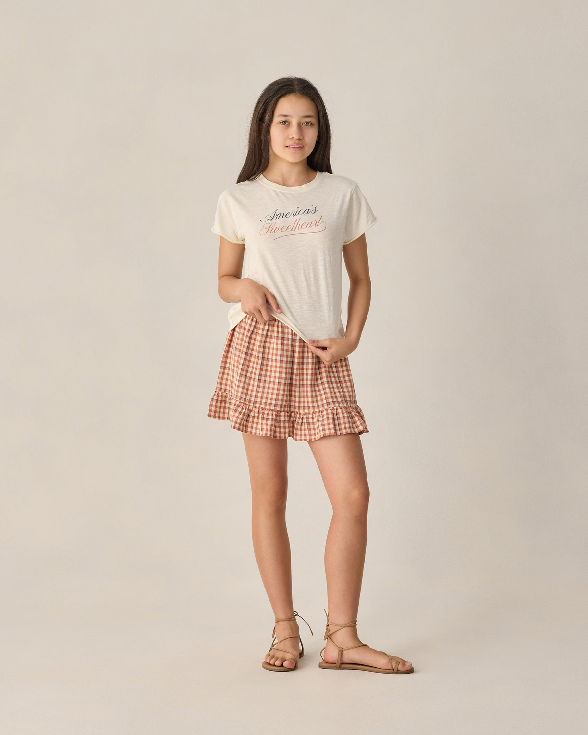 Teen Jess Mini Skirt || Poppy Gingham