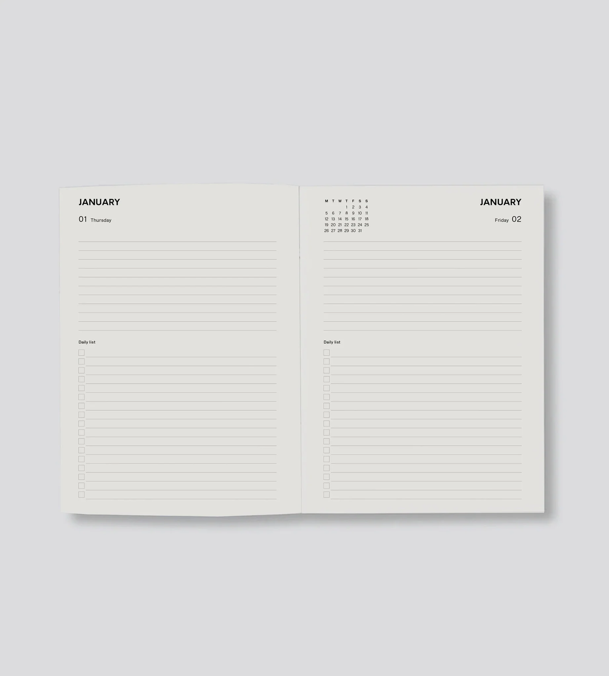 Father Rabbit 2026 Daily Diary || Olive Deco