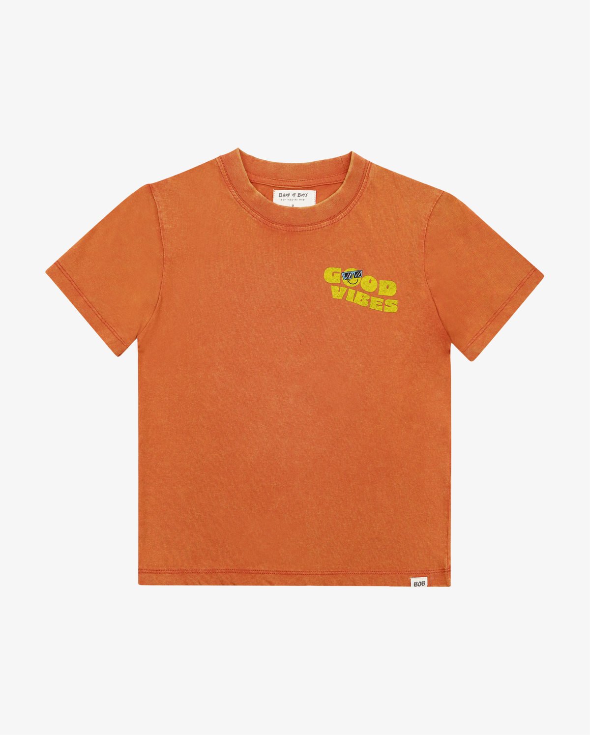 Good Vibes BOB Tee || Washed Orange