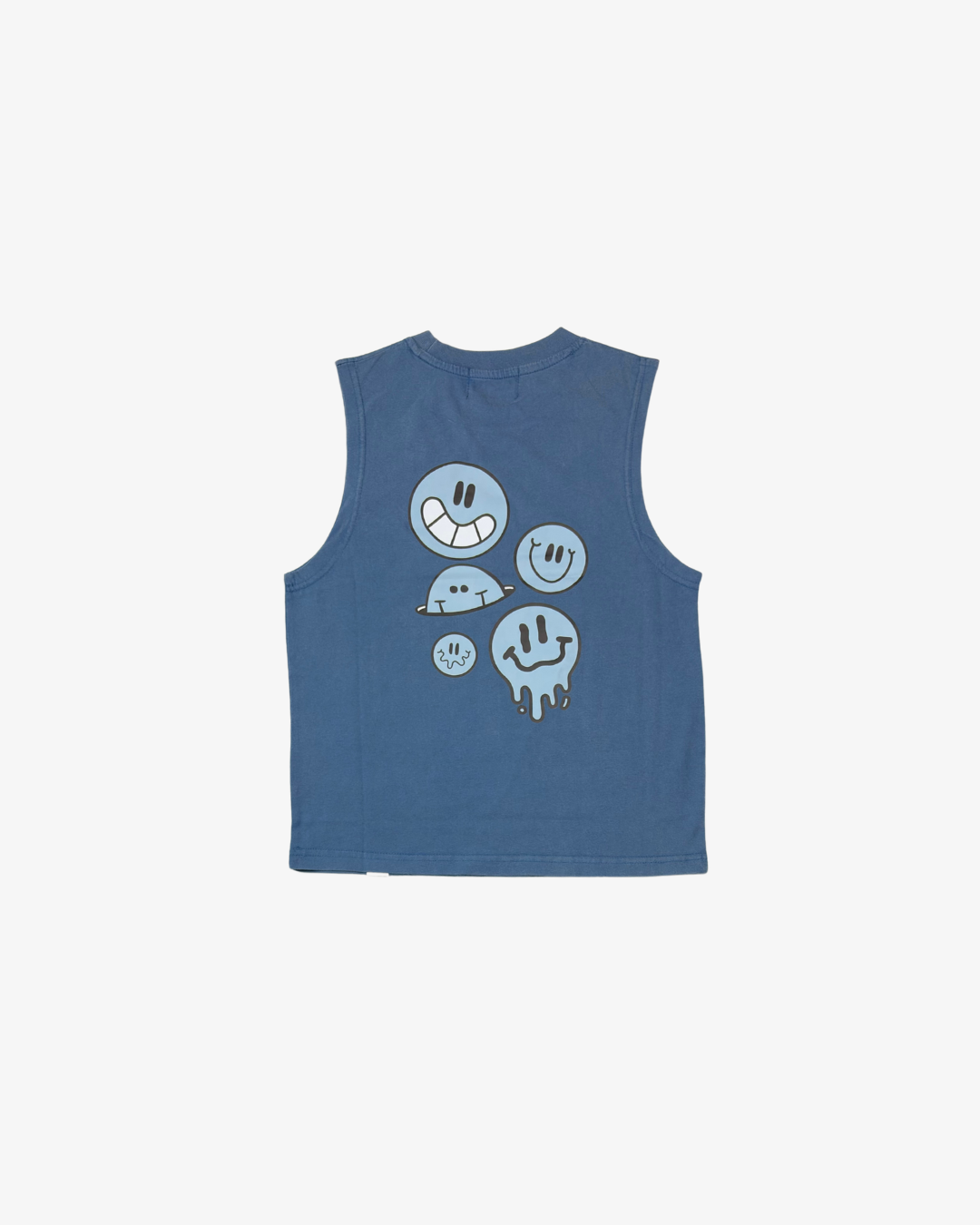 Blue Wash Smiley Tank