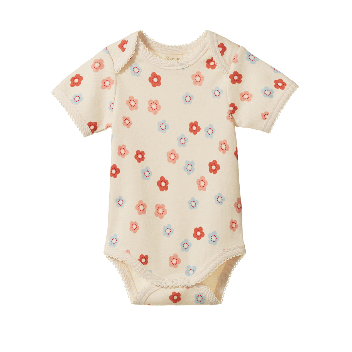 Short Sleeve Bodysuit || Petite Flora Stamp Print