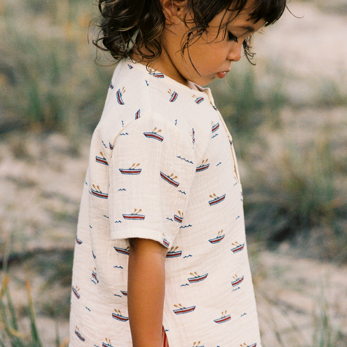 Short Sleeve Caravan Shirt Muslin || Row Boats