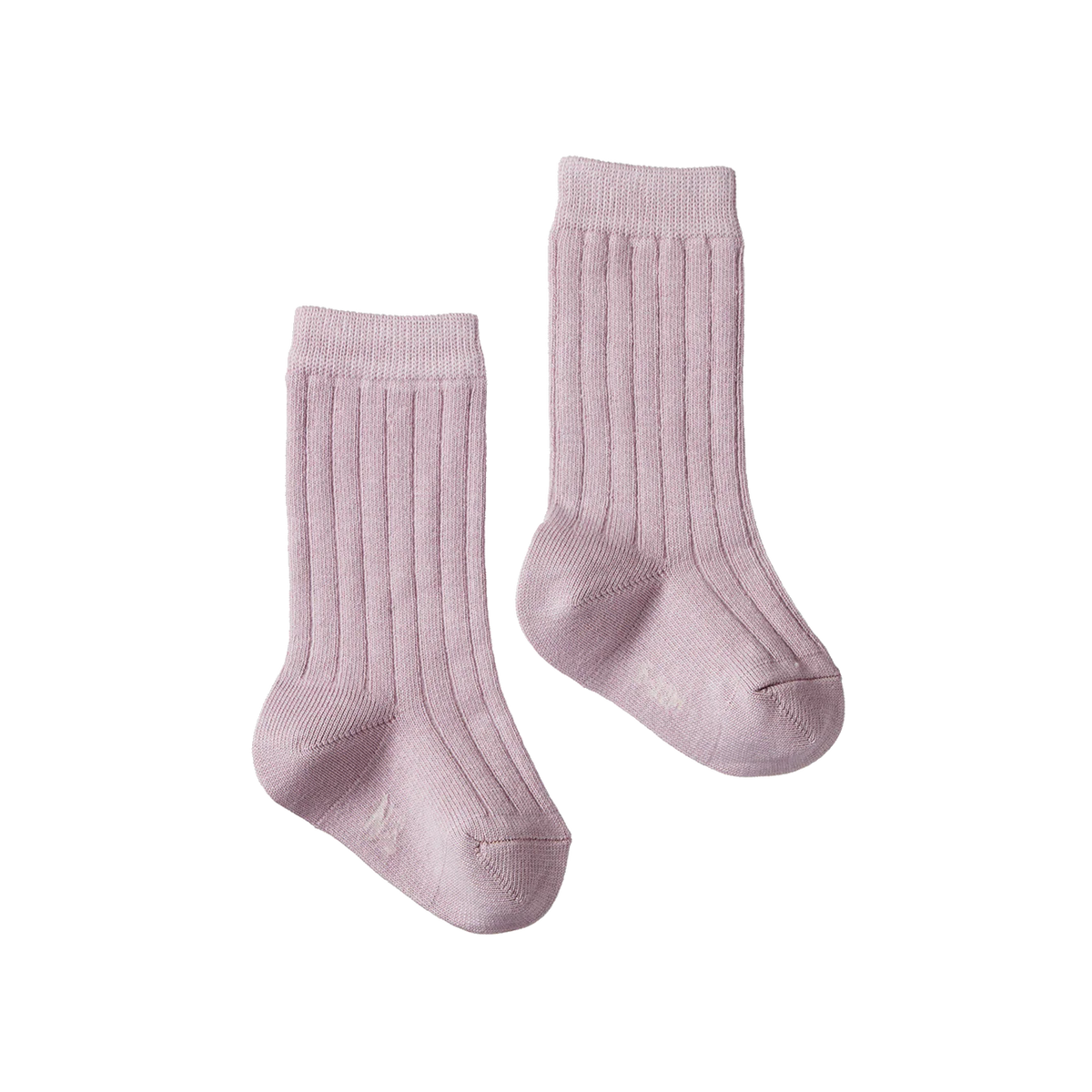 Organic Cotton Rib Socks || Lilac