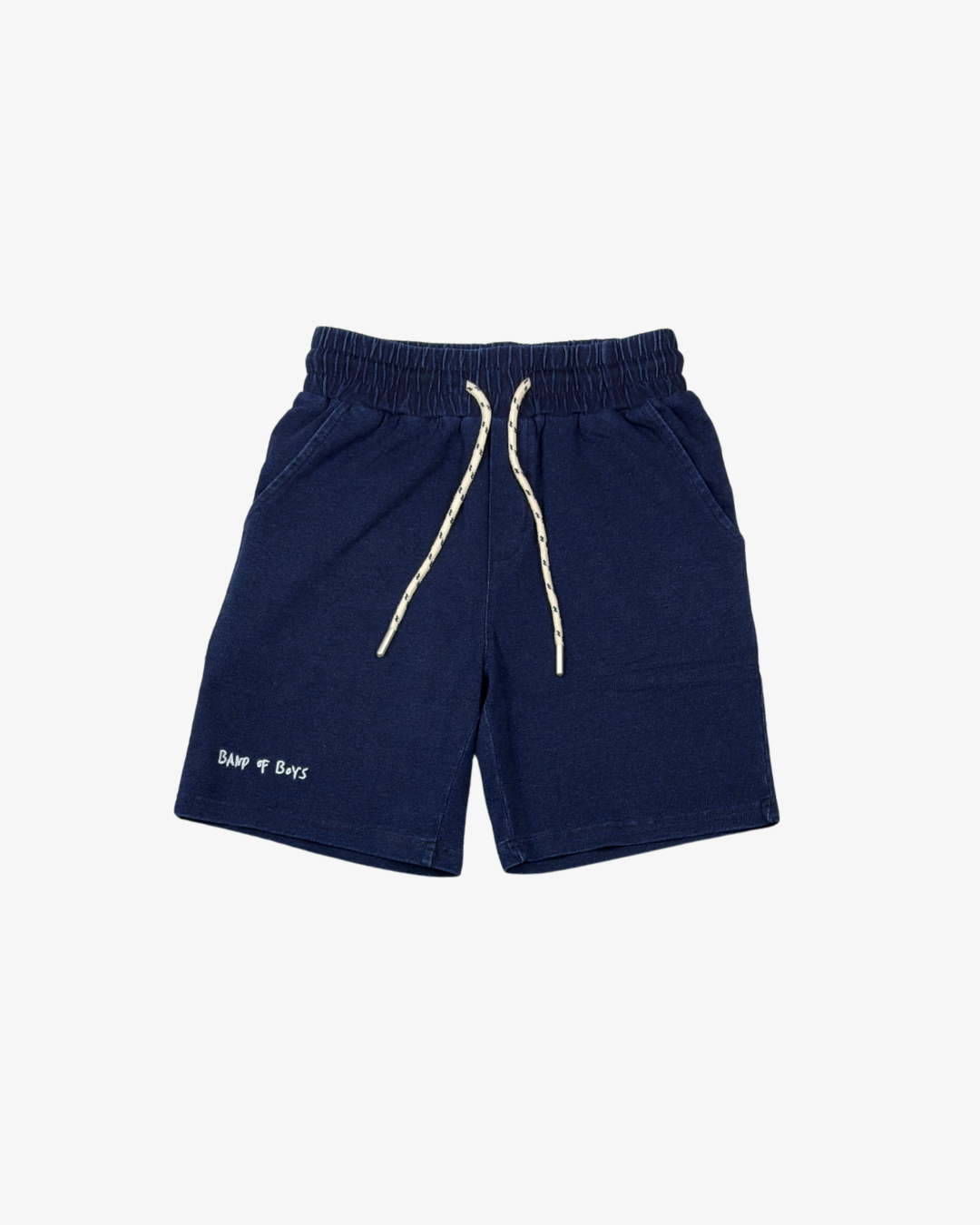 Navy Elastic Waist Shorts