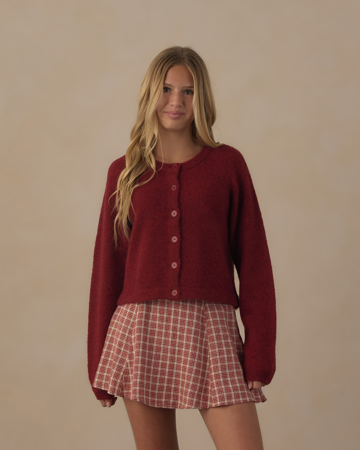 Teen Fuzzy Cardigan || Ruby