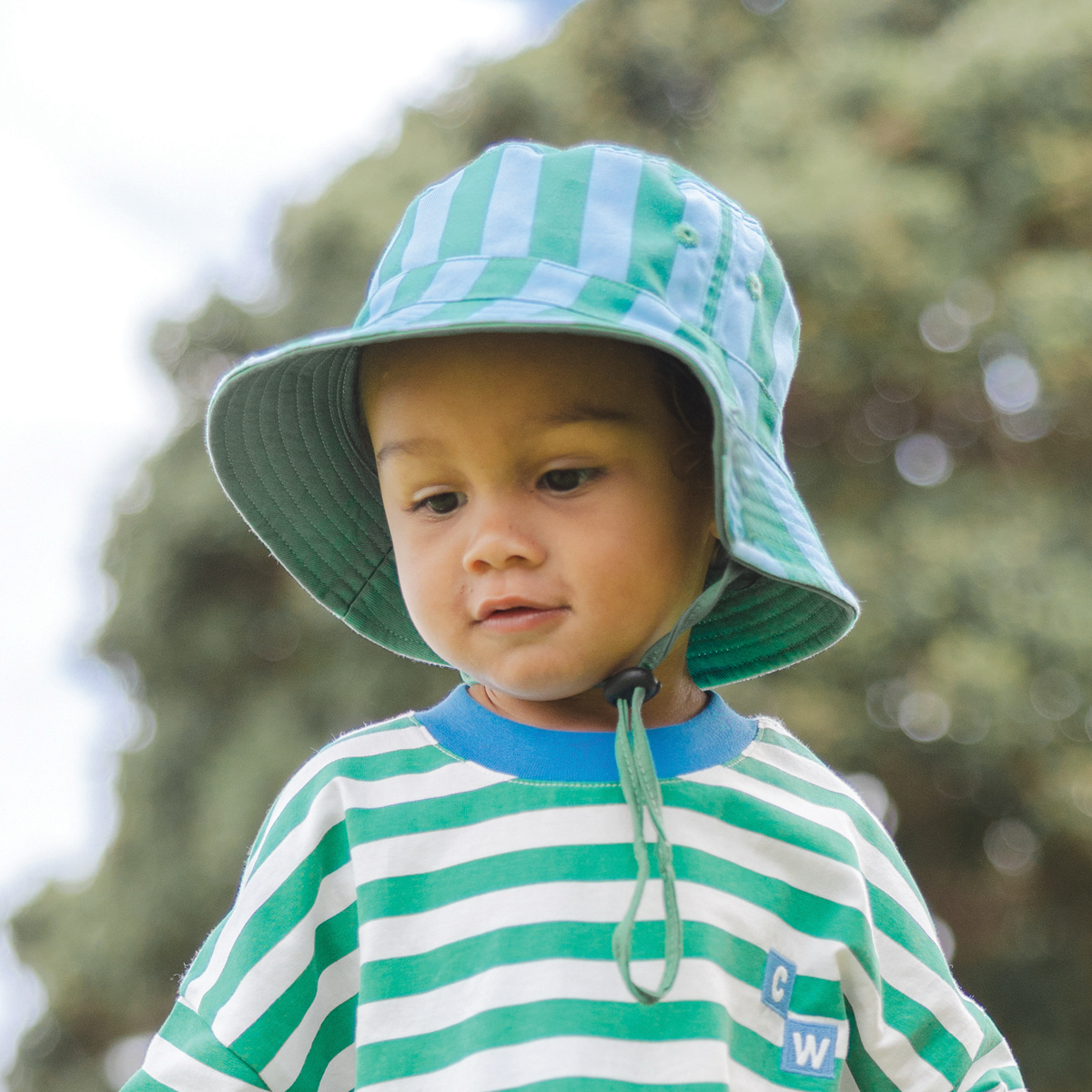 Reversible Bucket Hat || Deck Stripe