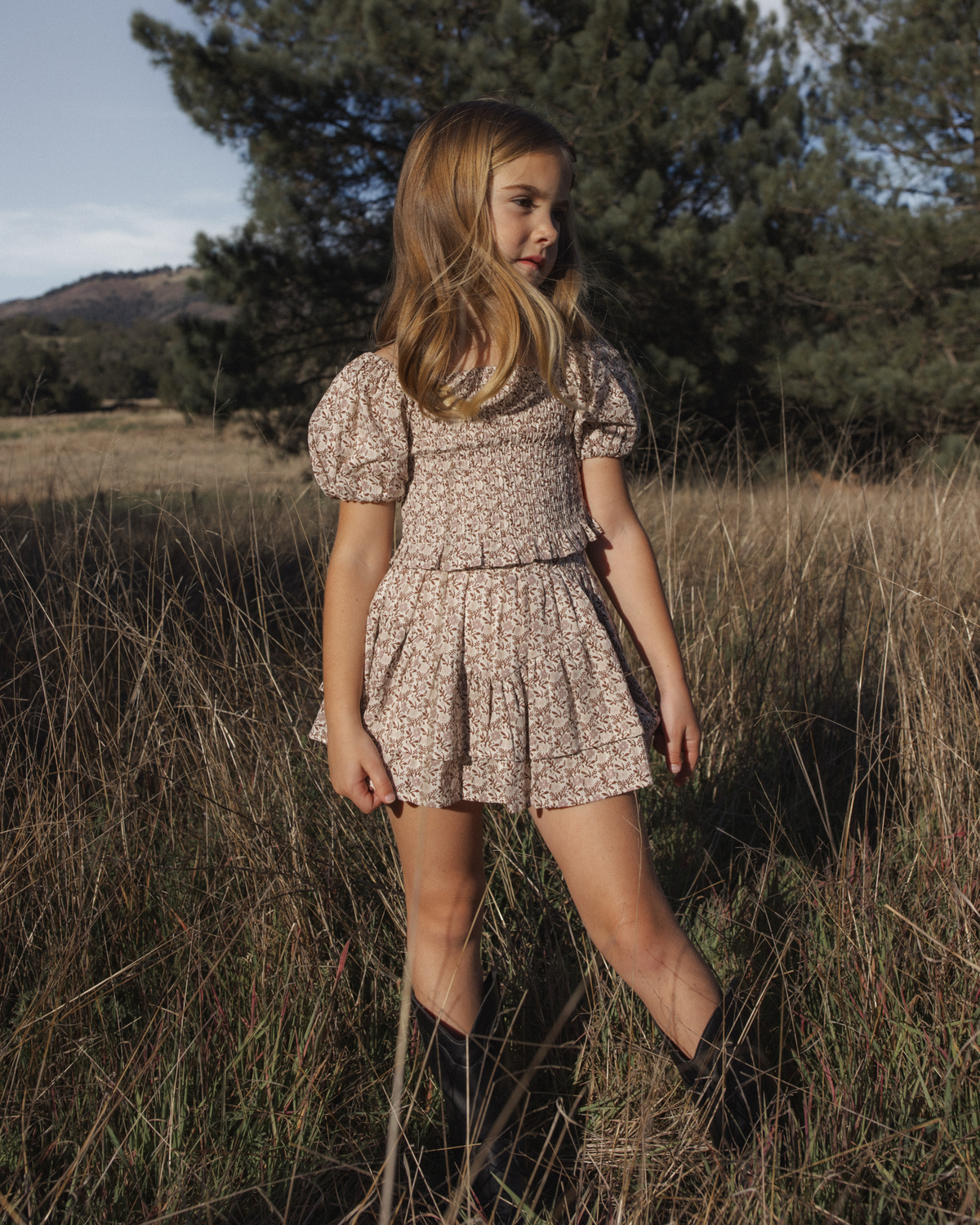 Tiered Mini Skirt|| Primrose