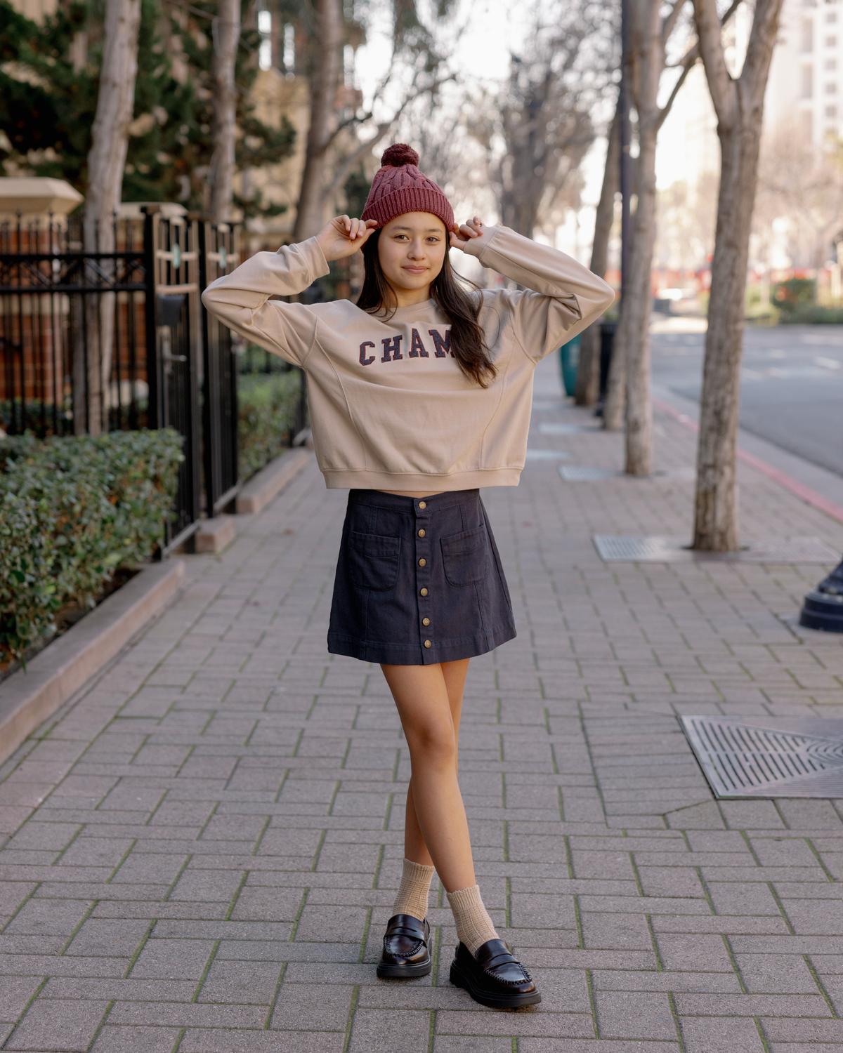 Denver Mini Skirt Teen || Navy