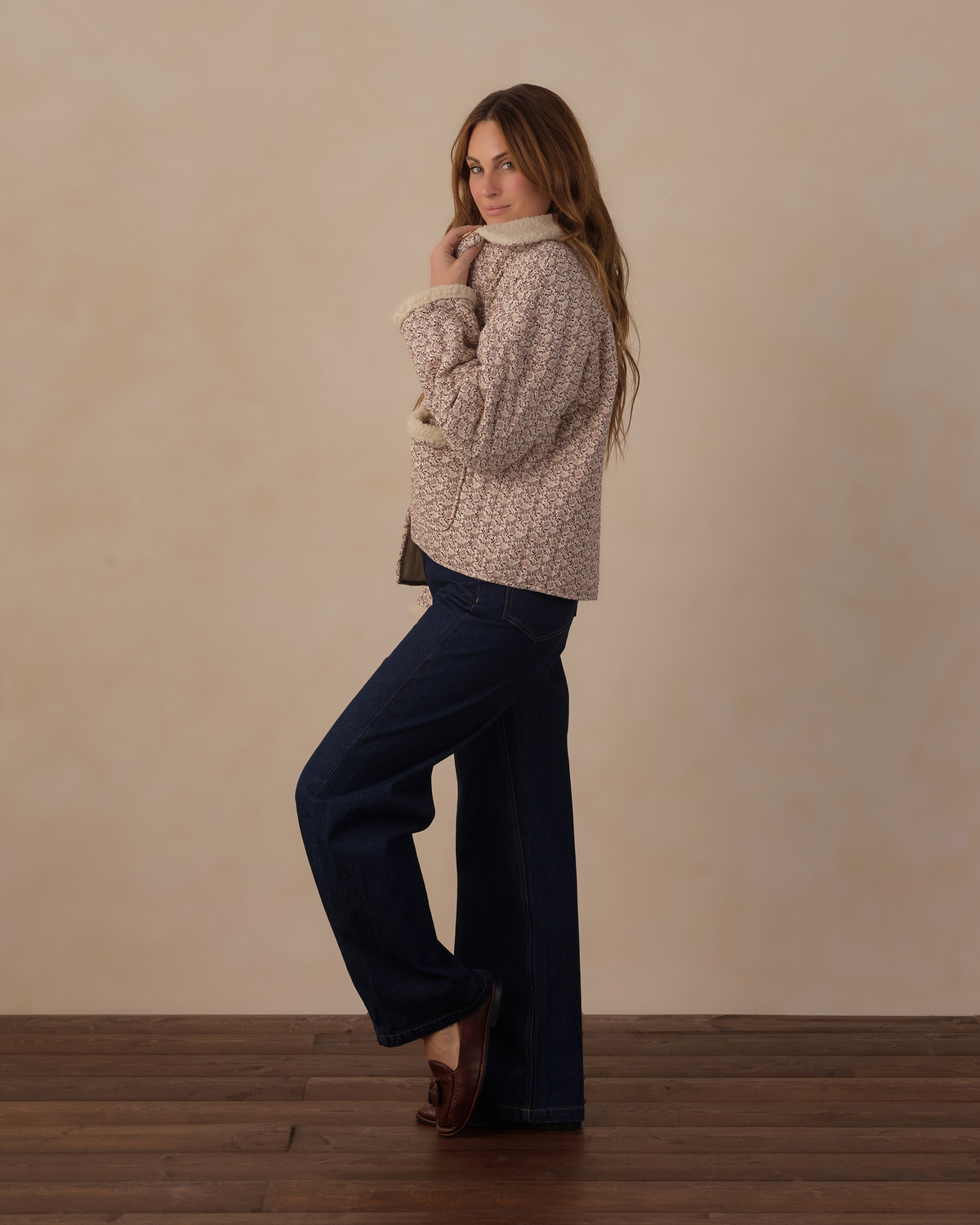Womens Quilted Collared Jacket || Primrose
