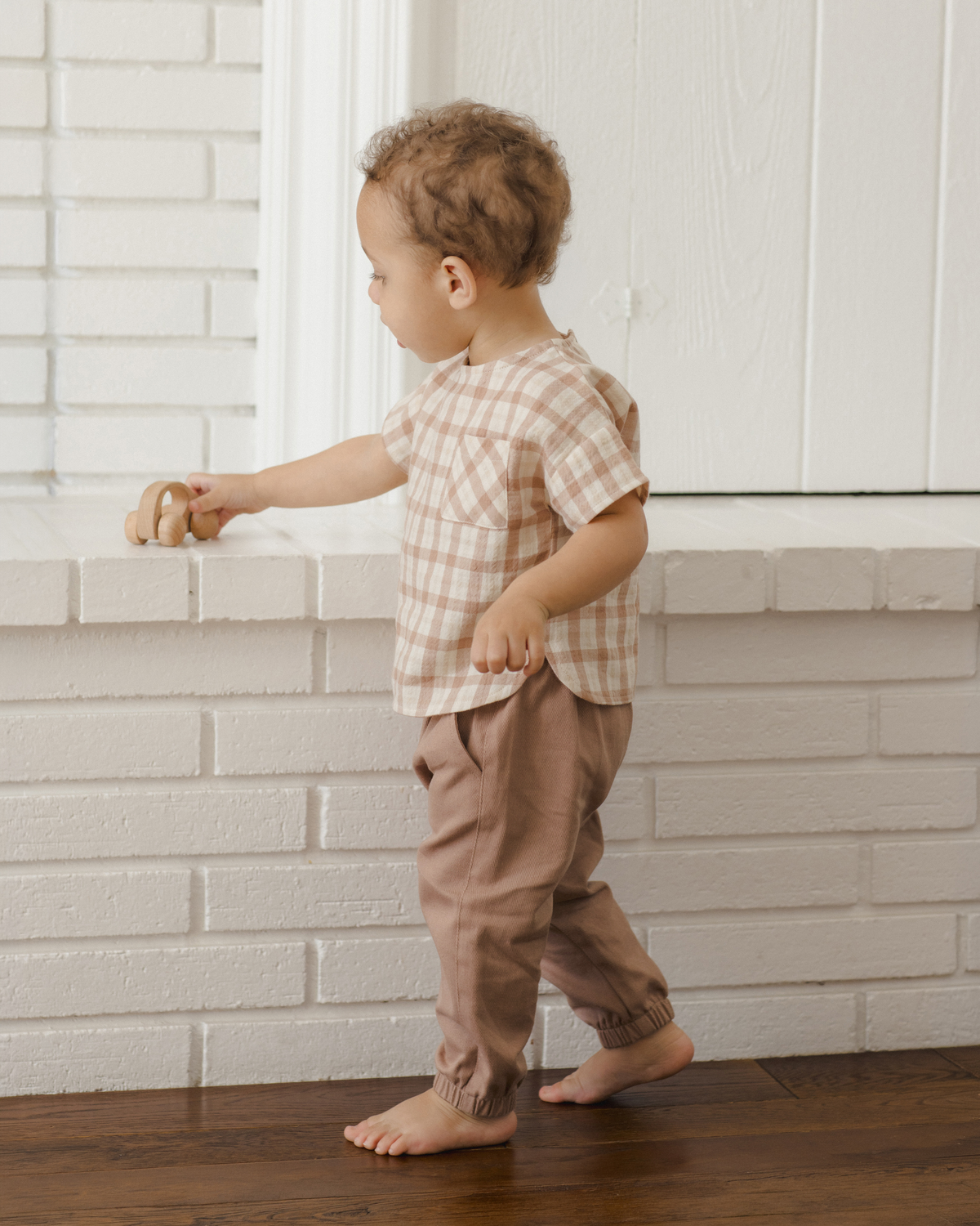 Woven Boxy Top || Rustic Plaid