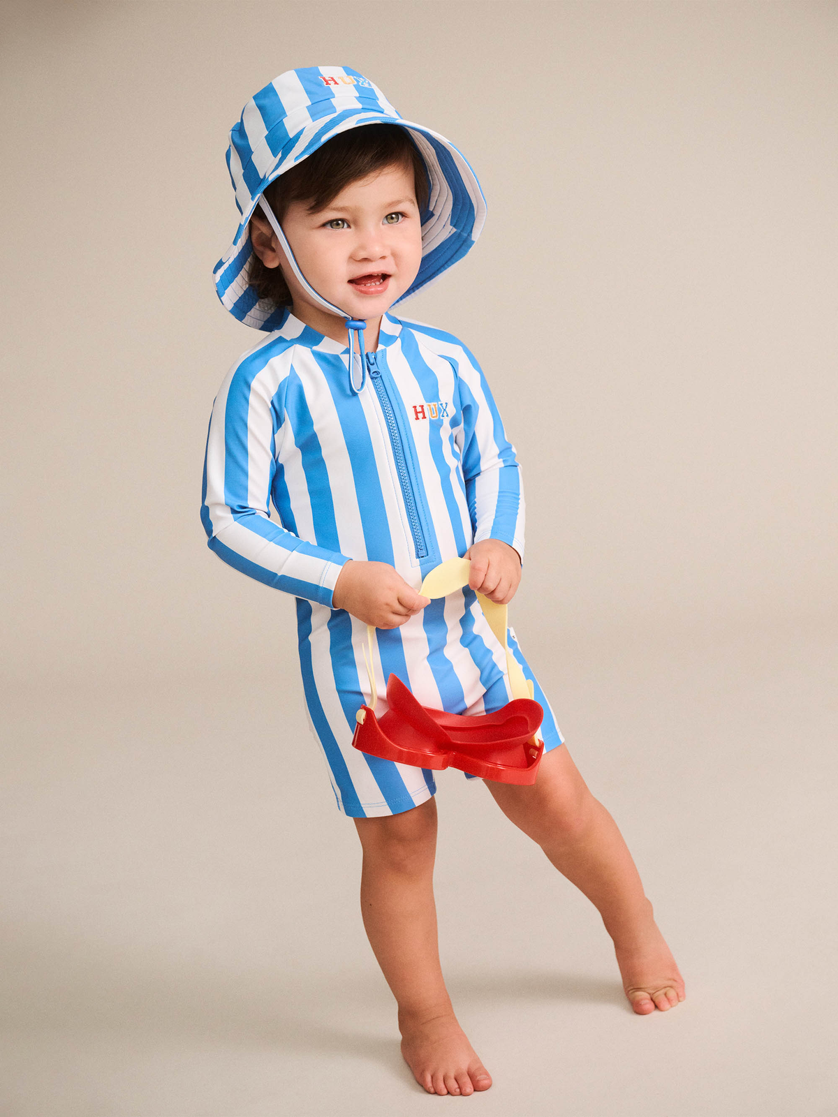 Nautical Stripe Rashsuit || Nautical/Almond Stripe