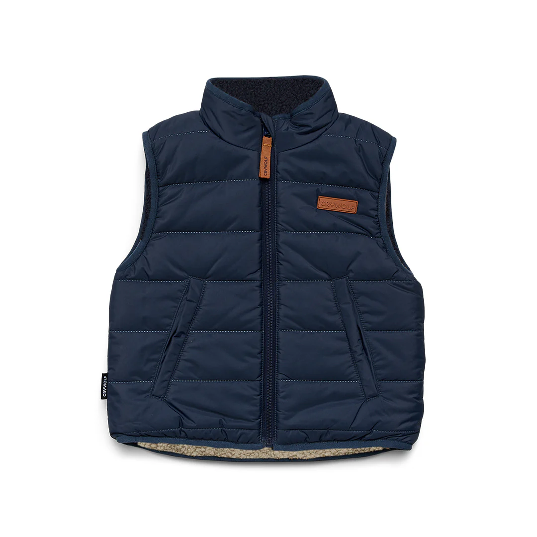 Reversible Yeti Vest || Ash Colourblock