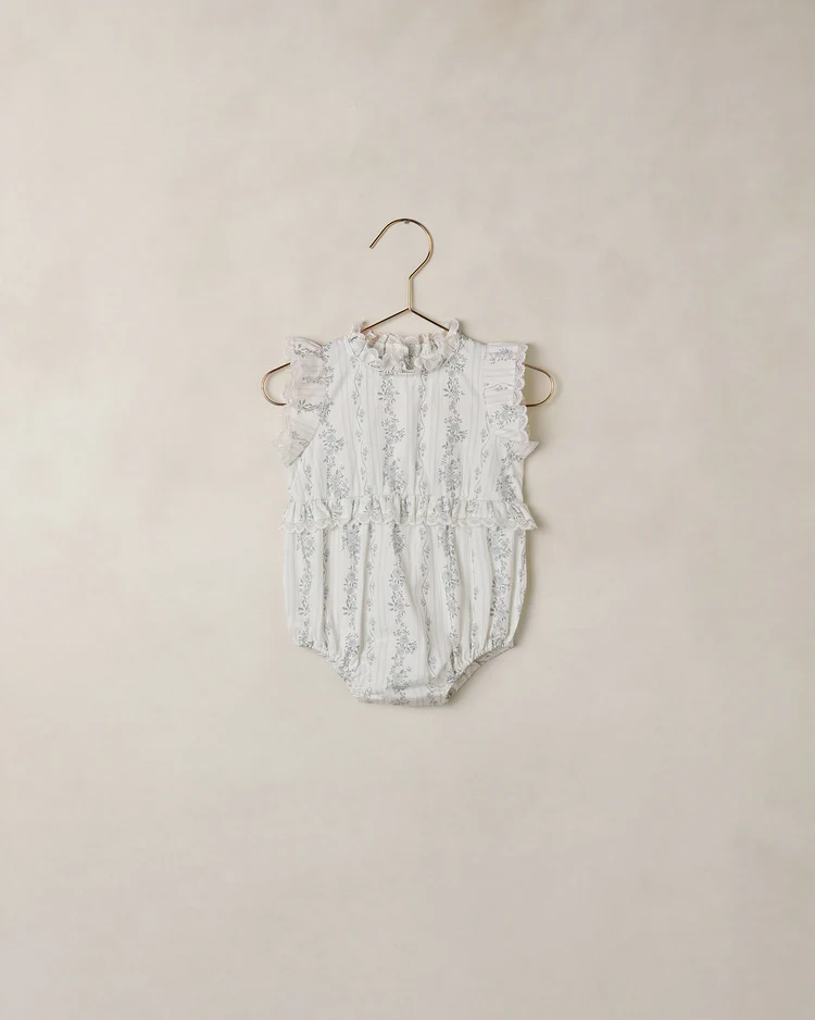 Alice Romper || French Floral Stripe