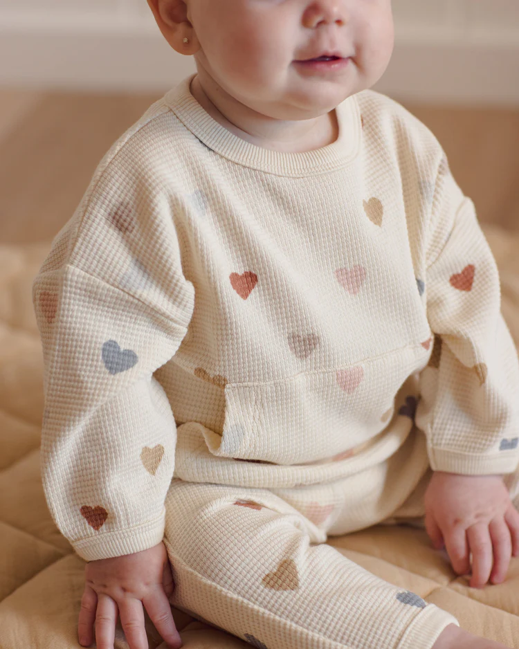 Waffle Sweater Set || Confetti Hearts