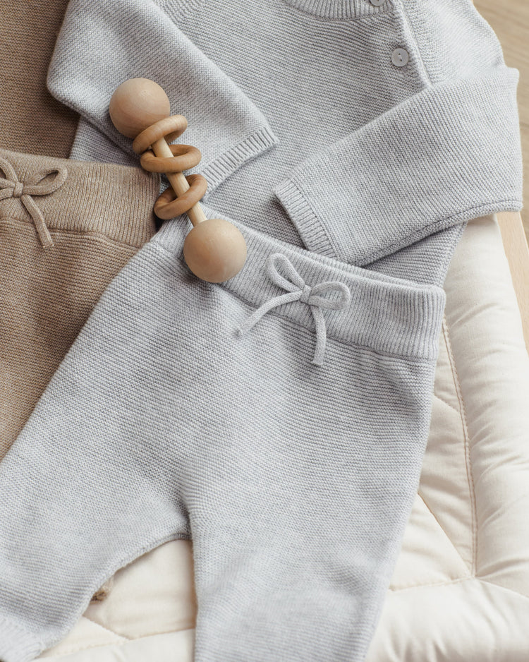 Knit Pant || Heathered Dusty Blue